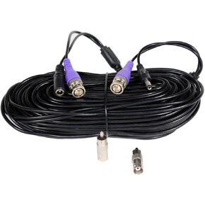 VideoSecu 100ft HD Pre-Made All-in-One Video Security Camera Cable Power Extension Wire Cord with BNC RCA Connectors for 720P 960P 960H CCTV Surveillance DVR System A1E
