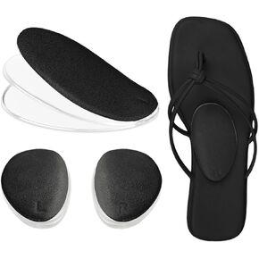 Gel Arch Support Cushions, Height-Adjustable Shoe Insoles for Flat Feet, Reusable Arch Inserts for Plantar Fasciitis, Adhesive Arch Pad for Relieve Pressure and Feet Pain-1 Pair (Beige，3 Layers)