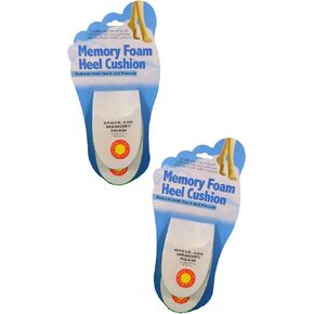 Set of 4 (2pairs) Memory Foam Heel Cushion Shoe Insert Comfort Relief