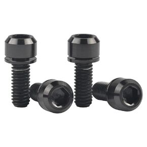 Titanium M6 16 18 20 35mm Allen Hex Bolts with Washers Screw Pack for 4 (M6X35mm, Black)