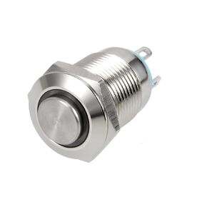 uxcell Momentary Metal Push Button Switch 12mm Mounting Dia 2A 1NO 3-6VAC/DC Red LED Light
