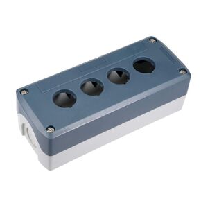 uxcell Push Button Switch Control Station Box 22mm 4 Button Hole Waterproof Gray and White