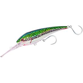 Nomad Design DTX Minnow 110 with Patented Autotune System - Distressed Baitfish Swimming Action, BKK Diablo