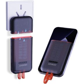 شاحن محمول منفصل بقدرة 45 وات، بنك طاقة USB C سريع الشحن، 5 بطاريات خارجية مع كابل مدمج وقابس حائط تيار متردد متوافق مع أجهزة iPhone والكمبيوتر المحمول والهواتف المحمولة Android (أسود)...