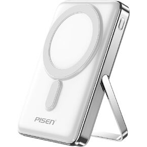 Mag-Safe Portable Power Bank - 10000mAh Wireless Foldable Charger, 30W PD Fast Charging Magnetic Battery Pack with Stand and LED Display, for iPhone 15/14/13/12 Pro/Pro Max/Plus/Mini Series