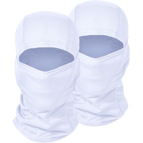 LUHOH 2PCS White Sheisty Football Ski Mask, Baklava Shisty Full Face Masks for Men Helmets Motorcycle Sports Balaclava Mask