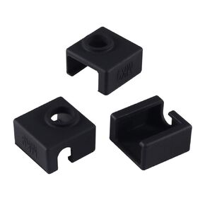 Aokin 3D Printer Hotend Silicone Sock Heater Block Silicone Cover for Creality Ender 3, Ender 3 Pro, Ender 5, Ender 5 Pro, CR-10/10S, Anet A8, MK7/8/9 Hotend, Blue, 3 Pcs