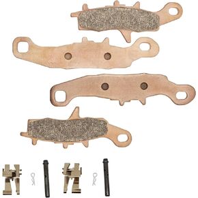 Front Brake Pads Sintered for Prairie 650 700 KFX450R KFX700 Brute Force 650 4x4 KVF650 KVF700, OEM# 43082-1255 43082-1273 43082-0077 43082-0078