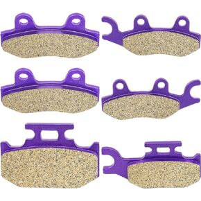 ECCPP Front and Rear Brake Pads Fit for Yamaha Rhino 660 YXR660 4x4 2004-2007 Rhino 450 YXR450 4x4 2006-2009 Raptor 700 700R YFM700 YFM700R 2006-2012, Carbon Fiber Brake Pads