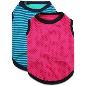 DroolingDog Dog Shirts Small Dogs Clothes Soft Breathable T Shirt, Medium, Pack of 2
