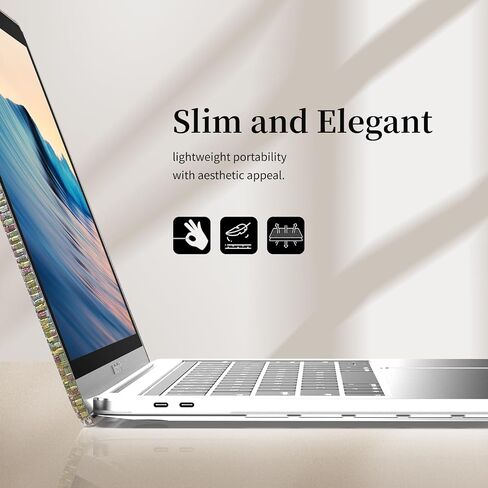 تصميم منسوج باللون البيج والأخضر لجهاز MacBook Pro مقاس 13 بوصة A2338 A2289 A2251 A2159 A1989 A1708 A1706 (2024-2016) in Saudi Arabia