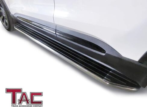 لوحات الجري TAC Black Cobra بخطوات جانبية تناسب 2020-2024 Ford Explorer SUV Nerf Bars Step Rails من الألومنيوم ملحقات الطرق الوعرة الخارجية للمدينة (قطعتان) in Kuwait