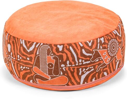 Zaveur Royal Court Yoga Meditation Cushion - 18" - Cotton Round Yoga Cushion for Meditation & Restorative Yoga - Yoga Cushion for Sitting on Floor - Pressure Relief & Relaxation Zafu Seat Cushion in Saudi Arabia