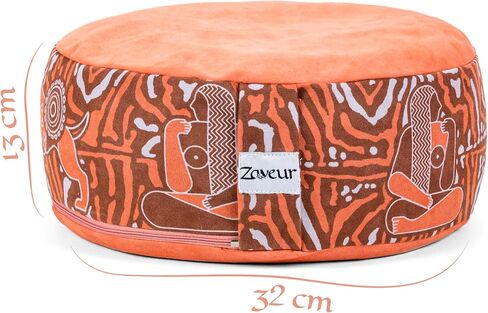 Zaveur Royal Court Yoga Meditation Cushion - 18" - Cotton Round Yoga Cushion for Meditation & Restorative Yoga - Yoga Cushion for Sitting on Floor - Pressure Relief & Relaxation Zafu Seat Cushion in Saudi Arabia