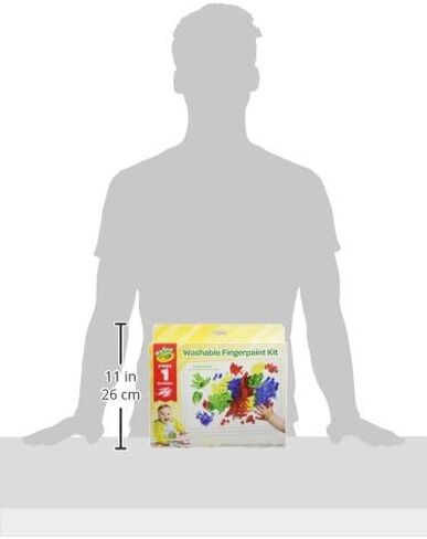 Crayola Washable Finger Paint Set, Toddler Paint Kit, 4 Tubes of Paint, 10 Sheets of Paper, Gift in Saudi Arabia