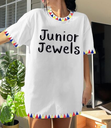 Junior Jewels Shirt Women Pop Music Tshirt Country Concert Fans Gift Tees 90s Music Album Graphic Short Sleeve Tops in Saudi Arabia