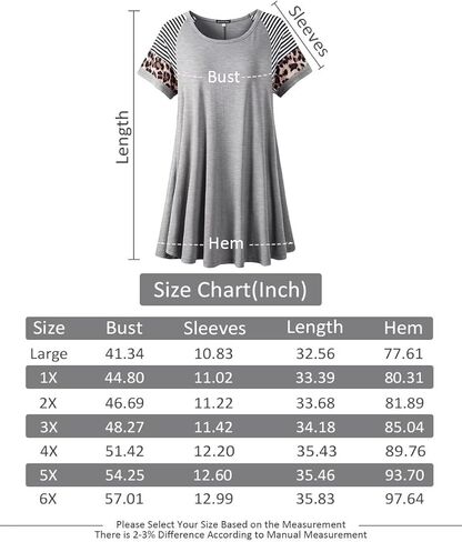 MONNURO تونيك مقاس كبير بطبعة الفهد للنساء، قميص مخطط بأكمام قصيرة كاجوال فضفاض in Kuwait