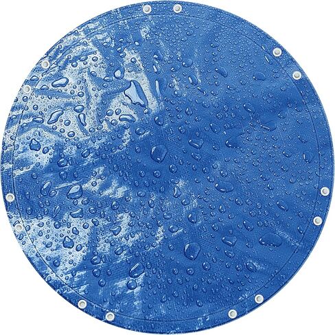 6ft Round Small tarp Waterproof 8mil Poly Tarps Multifunctional Tarpaulin Dust and UV Resistance Outdoor Cover for Pet House/Tent Under The tarp Etc.（Blue/Black） in Saudi Arabia