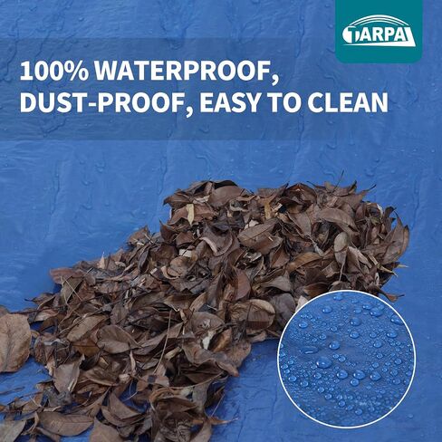 6ft Round Small tarp Waterproof 8mil Poly Tarps Multifunctional Tarpaulin Dust and UV Resistance Outdoor Cover for Pet House/Tent Under The tarp Etc.（Blue/Black） in Saudi Arabia