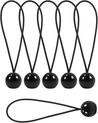 LOVE STORY 30 PCS Bungee Balls 6 Inch Black Ball Bungee Cords Heavy Duty Tie Down Cord for Shelter, Gazebo, Camping, Tent, Cargo, Holding Wire and Hoses, Patio Umbrellas, Awning in Saudi Arabia