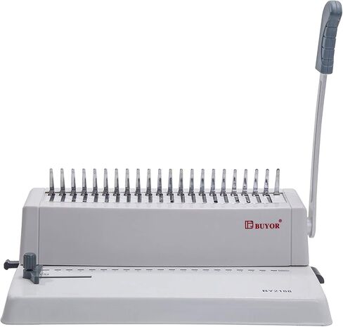 21 Hole Metal Binding Machine Comb Binding Manual Punch and Bind Operation Capacity:250 Sheets by BUYOR in Saudi Arabia