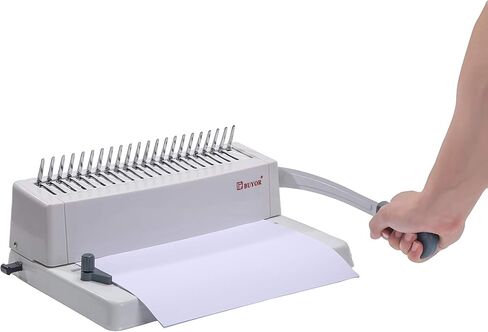 21 Hole Metal Binding Machine Comb Binding Manual Punch and Bind Operation Capacity:250 Sheets by BUYOR in Saudi Arabia