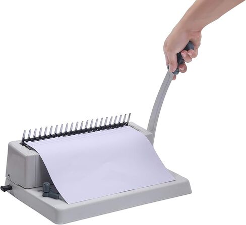 21 Hole Metal Binding Machine Comb Binding Manual Punch and Bind Operation Capacity:250 Sheets by BUYOR in Saudi Arabia
