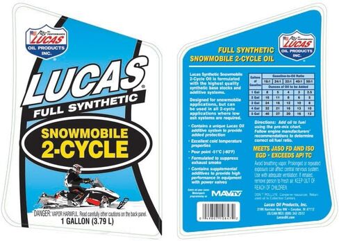 Lucas Oil 10847 Synthetic 2-Cycle Snowmobile Oil - 1 Gallon in Saudi Arabia