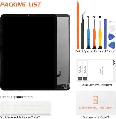 شاشة LCD لجهاز iPad Air 5 2022 استبدال شاشة LCD لجهاز iPad Air 5th Gen LCD A2591 A2589 LCD قطع غيار تجميع شاشة تعمل باللمس مع واقي الشاشة والأدوات in Saudi Arabia