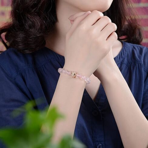 MGR MY GEMS ROCK! 8 مللي متر جوهرة الحجر الطبيعي حبة سوار Charm مصوغة ​​بطريقة فراشة سحر تشيكوسلوفاكيا ليوبارد رئيس سحر مطرز تمتد مطاطا شقرا سوار in Kuwait