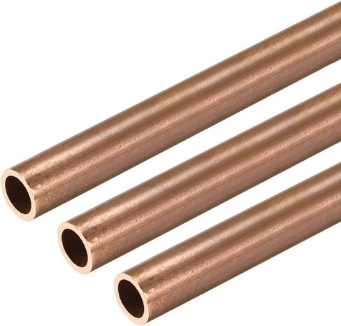 uxcell Copper Round Tube, 8mm OD 1mm Wall Thickness 300mm Long Straight Pipe Tubing 3 Pcs in Saudi Arabia
