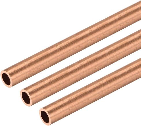 uxcell Copper Round Tube, 8mm OD 1mm Wall Thickness 300mm Long Straight Pipe Tubing 3 Pcs in Saudi Arabia