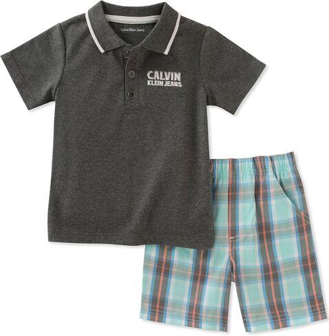Calvin Klein Baby Boys 2 Pieces Bodysuit Shorts Set in Saudi Arabia