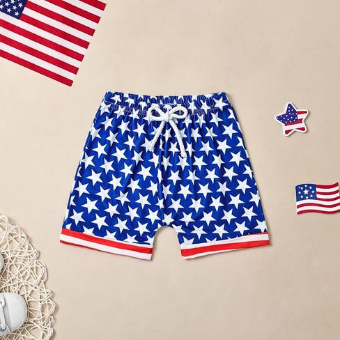 FOCUTEBB 4th of July Outfit Toddler Boy Outfits USA Short Sleeve T-Shirt American Flag Shorts Independence Day Summer Outfit in Saudi Arabia