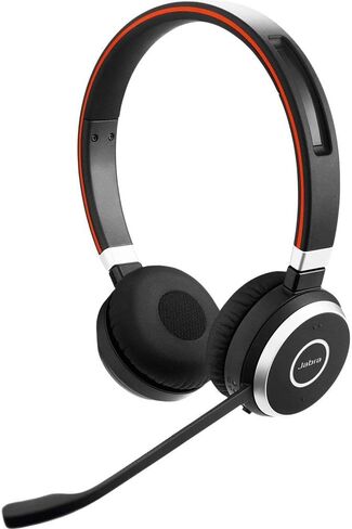 جابرا Evolve 65 سماعة رأس ستيريو لاسلكية مع خاصية إلغاء الضوضاء النشطة ومحول USB للاتصالات الموحدة (متجددة) in Kuwait