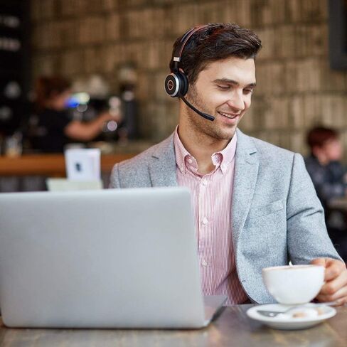 جابرا Evolve 65 سماعة رأس ستيريو لاسلكية مع خاصية إلغاء الضوضاء النشطة ومحول USB للاتصالات الموحدة (متجددة) in Kuwait