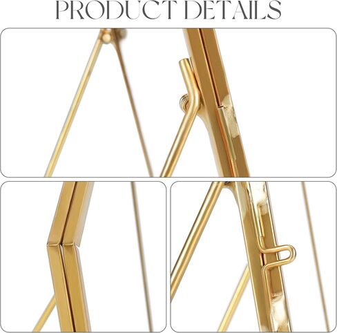 Glass Frame for Pressed Flowers Handmade, Double Glass Frame, Tabletop Frame, Flower Press Photo Frame Simple Metal Geometric Floating Frame Glass Picture Frame, Square, Gold, 4x4 Inches in Saudi Arabia
