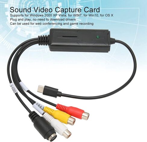 بطاقة التقاط الصوت والفيديو من النوع C، إلى محول محول رقمي USB، محول الصوت والفيديو لنظام التشغيل Vista XP لنظام التشغيل X لنظام التشغيل Windows 10 8.1 8 7 in Kuwait