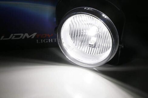 iJDMTOY OEM-Spec Clear Lens Fog Light Kit with 15-SMD Super Bright Xenon White LED Replacement Bulbs Compatible with 2003-2006 GMC Sierra 1500 2500 3500 in Saudi Arabia