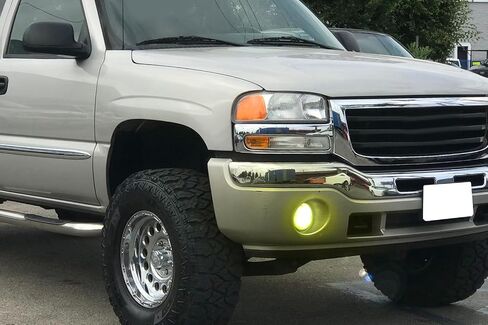 iJDMTOY OEM-Spec Clear Lens Fog Light Kit with 15-SMD Super Bright Xenon White LED Replacement Bulbs Compatible with 2003-2006 GMC Sierra 1500 2500 3500 in Saudi Arabia