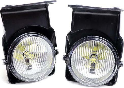 iJDMTOY OEM-Spec Clear Lens Fog Light Kit with 15-SMD Super Bright Xenon White LED Replacement Bulbs Compatible with 2003-2006 GMC Sierra 1500 2500 3500 in Saudi Arabia