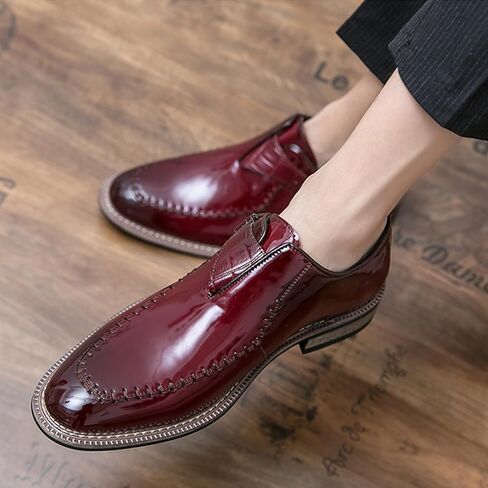 Men's Dress Shoes Single Monk Strap Comfort Non-Slip Leather Walking Shoes Business Wedding Party Dress Shoes Slip-On Loafer in Saudi Arabia
