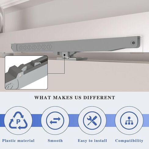 2 قطعة باب الحظيرة آلية إغلاق ناعمة، ترقية توافق الوزن العالمي دعم الباب يصل إلى 160 رطل، فتح سهل بدون جهد، إغلاق سلس، باب منزلق خالٍ من الفتحات، أجهزة عازلة زنبركية in Kuwait