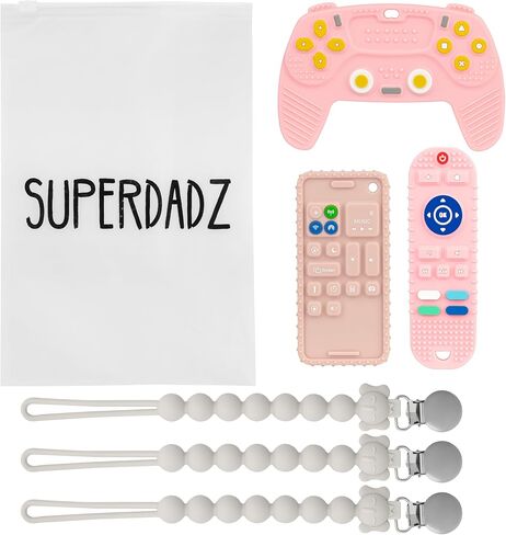 6-Pack Baby Teething Baby Toys 0-6 months, baby toys 6-12 months, baby toys 12-18 months. Baby boy gifts, definitely baby necessities. Makes a perfect pairing with your baby stuff for teething relief. in Saudi Arabia