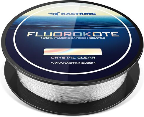 KastKing Fluorokote 100% Fluorocarbon Coated Fishing Line, Fluorocarbon Leader, Extreme Clarity,Fast Sinking,Shock Resistant, High Abrasion Resistance in Saudi Arabia