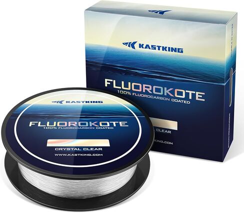 KastKing Fluorokote 100% Fluorocarbon Coated Fishing Line, Fluorocarbon Leader, Extreme Clarity,Fast Sinking,Shock Resistant, High Abrasion Resistance in Saudi Arabia