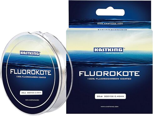 KastKing Fluorokote 100% Fluorocarbon Coated Fishing Line, Fluorocarbon Leader, Extreme Clarity,Fast Sinking,Shock Resistant, High Abrasion Resistance in Saudi Arabia