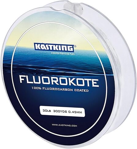 KastKing Fluorokote 100% Fluorocarbon Coated Fishing Line, Fluorocarbon Leader, Extreme Clarity,Fast Sinking,Shock Resistant, High Abrasion Resistance in Saudi Arabia