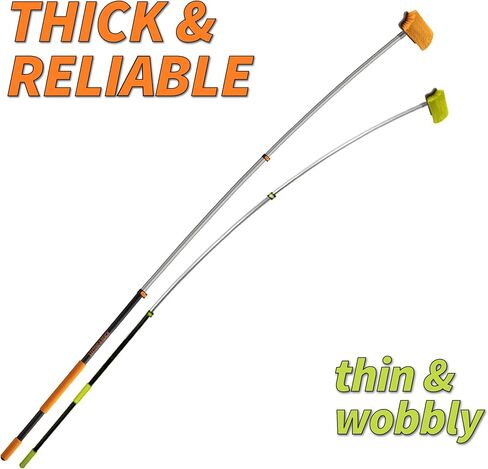 30-Foot Exterior House Cleaning Brush Set with 5-24 ft Extension Pole | Vinyl Siding Brushes with Telescopic Extendable Pole & Window Cleaning Squeegee // The Ultimate Extension Scrub Brush Set in Saudi Arabia