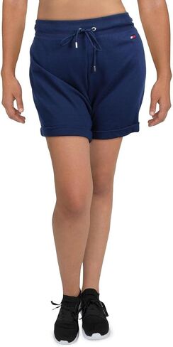 Tommy Hilfiger Sport Womens Plus Fitness Running Shorts Navy 1X in Saudi Arabia